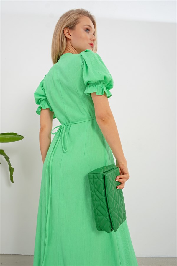 Volanlı Mi Amor Elbise Yeşil