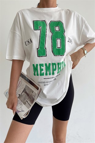 Memphis Tshirt Beyaz